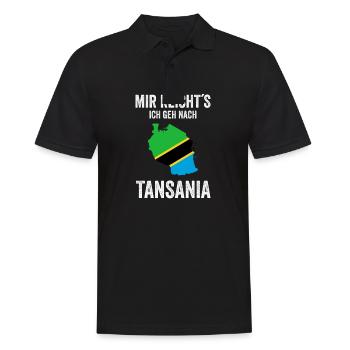 Tansania Tanzania Karte Auswandern Geschenk - Männer Poloshirt - Schwarz - Vorne - Kai (181cm)
