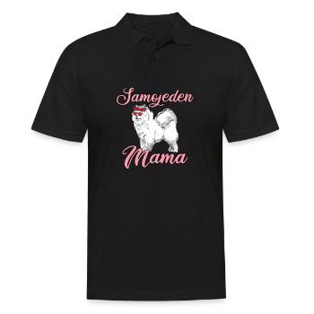 Samojede Samojeden Hunde Mama Hundeliebhaber - Männer Poloshirt - Schwarz - Vorne - Kai (181cm)