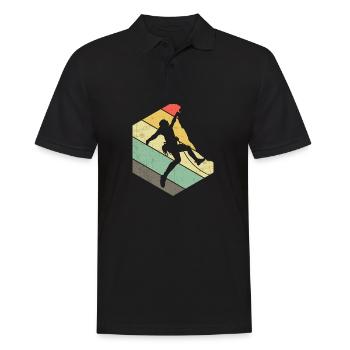 Mountains Hiking Climbing Mountain People Outdoor - Men's Polo Shirt - black - Front - Kai (181cm)