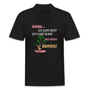 Lustiges Bonsai Sammler - Männer Poloshirt - Schwarz - Vorne - Kai (181cm)