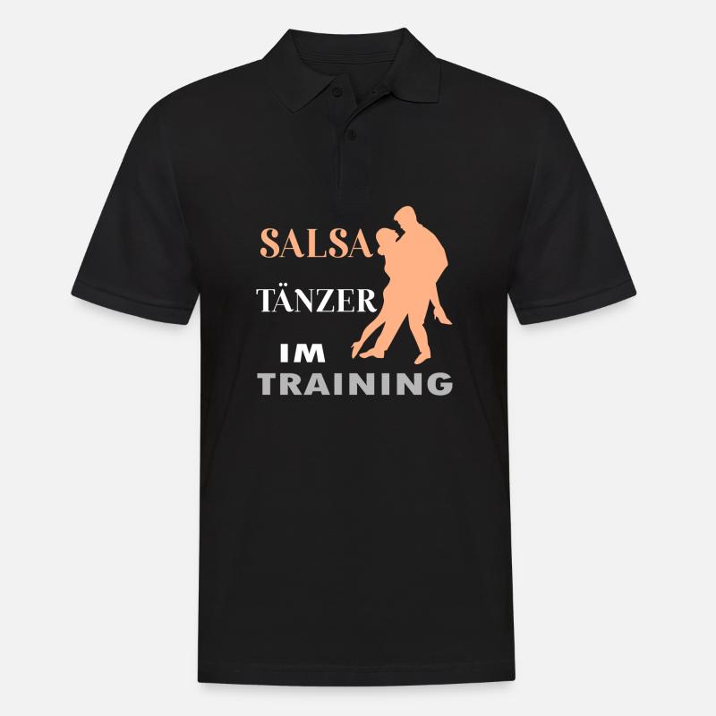 Salsa Tänzer im Training - Männer Poloshirt - Schwarz