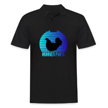 Hühner Papa Hühnerzüchter Hühnerstall - Männer Poloshirt - Schwarz - Vorne - Kai (181cm)