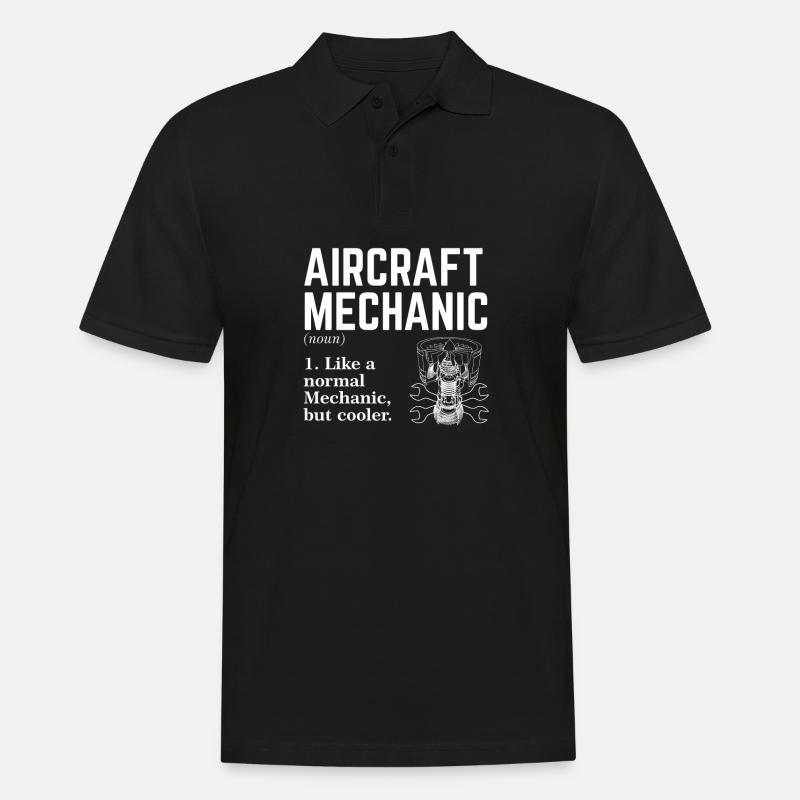 Flugzeugmechaniker - Männer Poloshirt - Schwarz