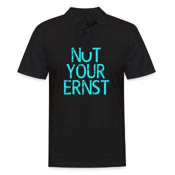 Not Your Ernst Nicht dein Ernst Spruch - Männer Poloshirt - Schwarz - Vorne - Kai (181cm)