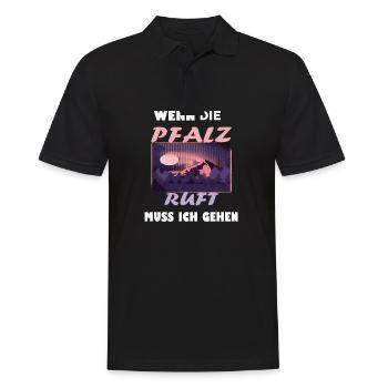 PFALZ PFÄLZER - Männer Poloshirt - Schwarz - Vorne - Kai (181cm)