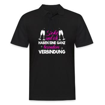 Sekt lustige Sprüche Spruch - Männer Poloshirt - Schwarz - Vorne - Kai (181cm)