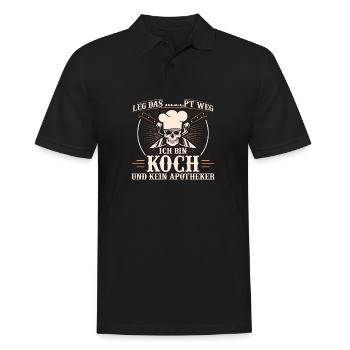 Leg Das Rezept Weg Ich Bin Koch Und Kein Apotheker - Männer Poloshirt - Schwarz - Vorne - Kai (181cm)