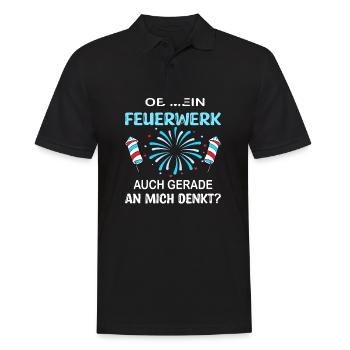 PYROTECHNIK PYROTECHNIKER - Männer Poloshirt - Schwarz - Vorne - Kai (181cm)