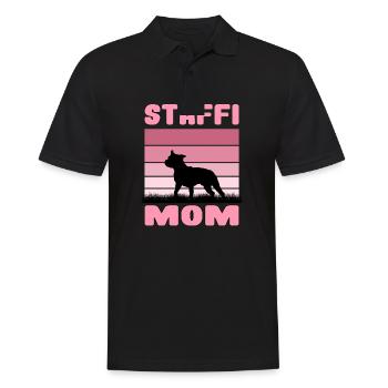 Staffordshire Bullterrier Mom Mama Mutter Hund - Männer Poloshirt - Schwarz - Vorne - Kai (181cm)