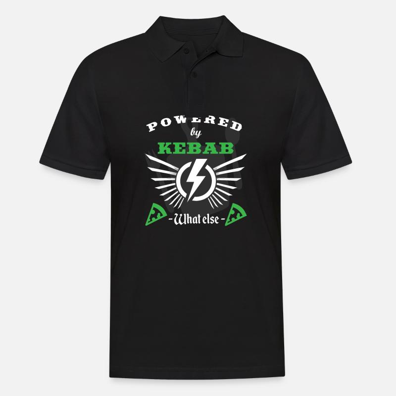 POWERED BY KEBAB - Polo Homme - noir