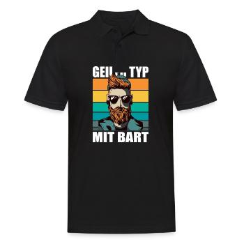 Bart Bartträger bartpflege Schnurrbart Hipster - Männer Poloshirt - Schwarz - Vorne - Kai (181cm)