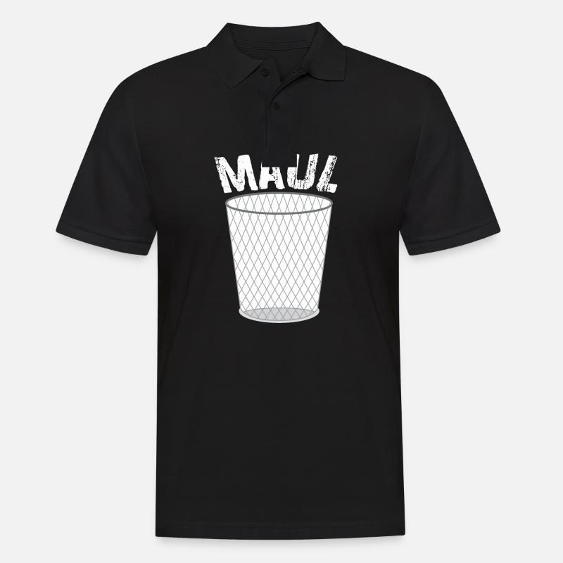 Maulkorb - Männer Poloshirt - Schwarz