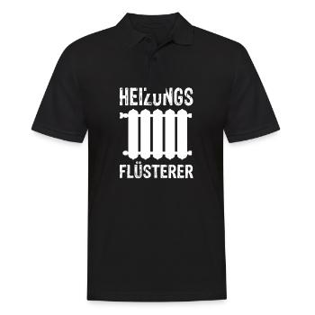 Heizung Flüsterer - Männer Poloshirt - Schwarz - Vorne - Kai (181cm)