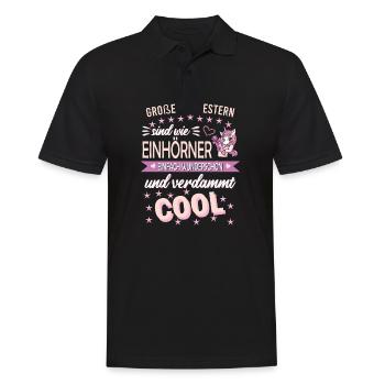 Große Schwester Überraschung Bruder Geschwister - Männer Poloshirt - Schwarz - Vorne - Kai (181cm)