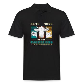Be the Voice of the Voiceless Vegan Tierschutz - Polo Homme - noir - Devant - Kai (181cm)