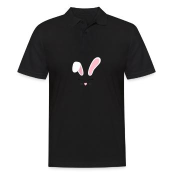 Pâques Joyeuses Pâques Œufs de Pâques Lapin Oreilles - Polo Homme - noir - Devant - Kai (181cm)