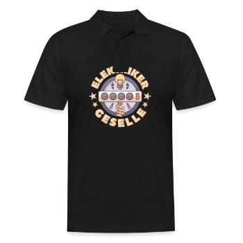 Elektriker Geselle Elektroniker Geschenk - Männer Poloshirt - Schwarz - Vorne - Kai (181cm)