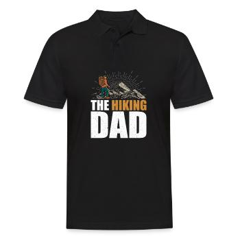 The Hiking Dad Hiking Dad Father's Day Birthday - Men's Polo Shirt - black - Front - Kai (181cm)