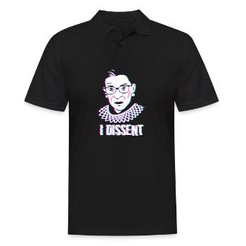 RBG Ruth Bader Ginsburg Feministisch Politisch - Männer Poloshirt - Schwarz - Vorne - Kai (181cm)