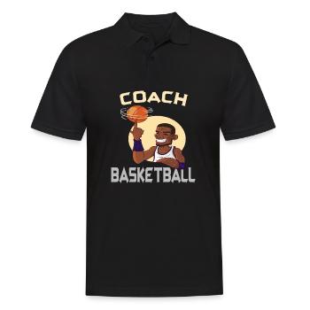 BASKET TSHIRT pour basket-ball coach - Polo Homme - noir - Devant - Kai (181cm)