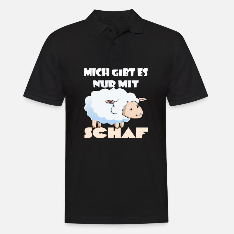 Schaf & Schafe Schäfer geschenke - Männer Poloshirt - Schwarz