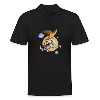 Space controller - Men's Polo Shirt - black - Front - Kai (181cm)