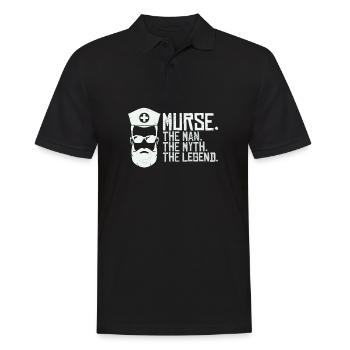 Murse Man Der Mythos Die Legende - Männer Poloshirt - Schwarz - Vorne - Kai (181cm)