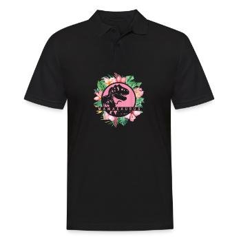Muttertag Mamasaurus Mom Mama Mutter Blumen - Männer Poloshirt - Schwarz - Vorne - Kai (181cm)
