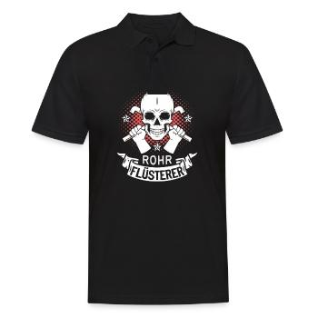 Rohr Flüsterer - Klempner Heizungsbauer - Männer Poloshirt - Schwarz - Vorne - Kai (181cm)