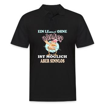 Hühnerstall Hühner Henne Huhn - Männer Poloshirt - Schwarz - Vorne - Kai (181cm)