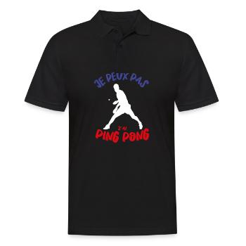 je peux pas j´ai Ping Pong - Polo Homme - noir - Devant - Kai (181cm)