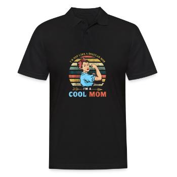 Mothers day mom mom mom cool mom - Men's Polo Shirt - black - Front - Kai (181cm)