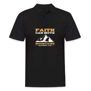 Matthew 17 20 Bible Psalm Christian Verse Gift - Men's Polo Shirt - black - Front - Kai (181cm)
