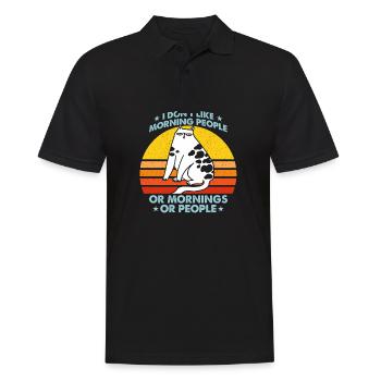I Hate Morning People And Mornings And People - Men's Polo Shirt - black - Front - Kai (181cm)