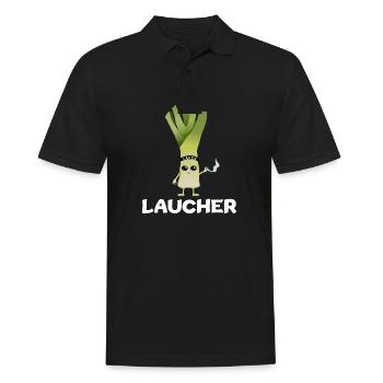 Lauch Laucher Raucher Rauch Kettenrauchen - Männer Poloshirt - Schwarz - Vorne - Kai (181cm)