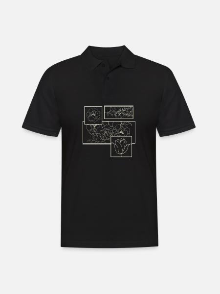 Black Roses Aesthetic Clothing Soft Grunge Clothes - Männer Poloshirt - Schwarz