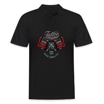 Tattoo tattoo machine tattoo ink tattoo motif - Men's Polo Shirt - black - Front - Kai (181cm)