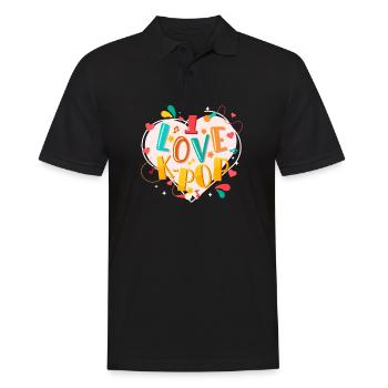 I Love K-Pop Music Kpop Musique pop coréenne - Polo Homme - noir - Devant - Kai (181cm)