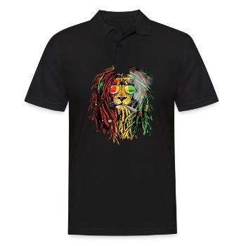 Cannabis Hanf THC 420 - Männer Poloshirt - Schwarz - Vorne - Kai (181cm)