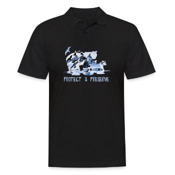 Réserve & Protection de l’environnement Protection du climat Ours polaire - Polo Homme - noir - Devant - Kai (181cm)