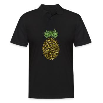 Ananas PI Day Geschenk für Mathe Geek - Männer Poloshirt - Schwarz - Vorne - Kai (181cm)