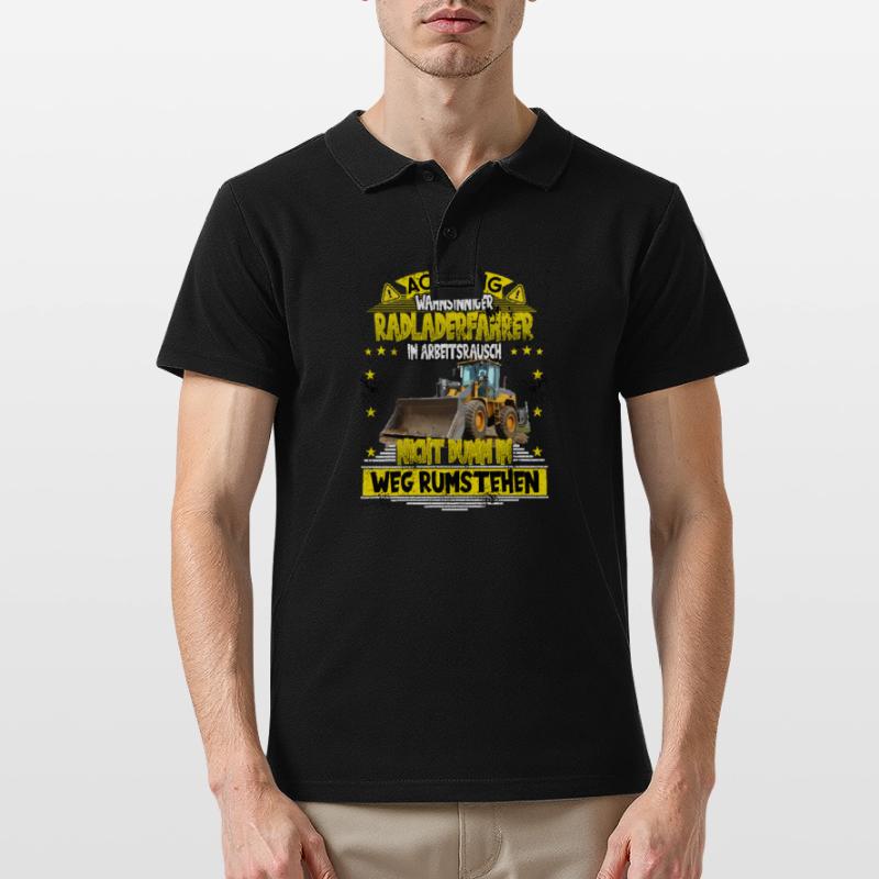 Wheel loader driver construction worker construction site Men's Polo Shirt