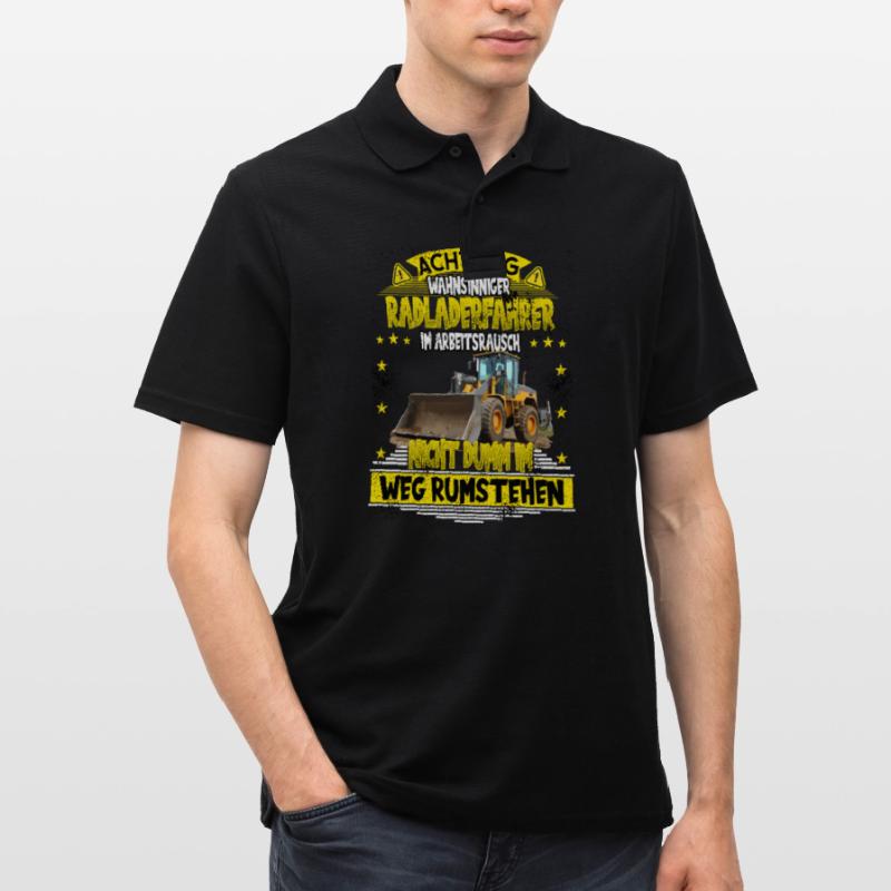 Wheel loader driver construction worker construction site Men's Polo Shirt