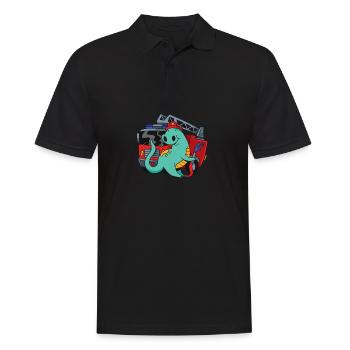 Camion de pompiers avec lumière bleue Dino - Polo Homme - noir - Devant - Kai (181cm)