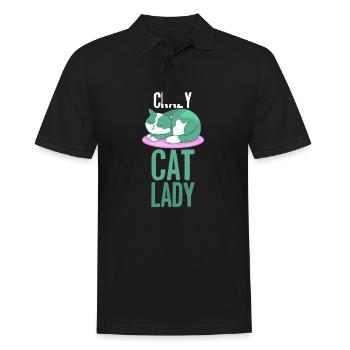 Chat Fou chats Dame femme - Polo Homme - noir - Devant - Kai (181cm)