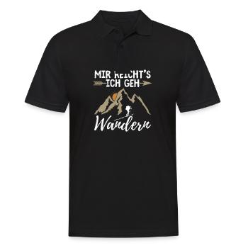 Mir reicht´s ich geh wandern! Wander Shirt, Fun - Männer Poloshirt - Schwarz - Vorne - Kai (181cm)