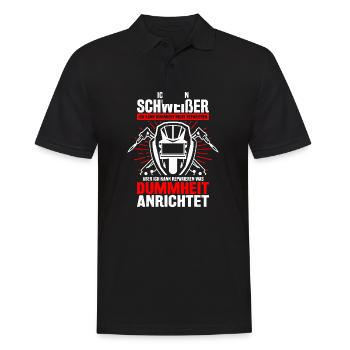 Beruf Schweißer - Schweißen Spruch Geschenk - Männer Poloshirt - Schwarz - Vorne - Kai (181cm)