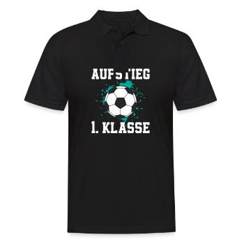 Erstklässler Einschulung Fußball - Männer Poloshirt - Schwarz - Vorne - Kai (181cm)