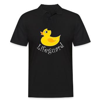 Ente Entchen Quietscheente Quak - Männer Poloshirt - Schwarz - Vorne - Kai (181cm)