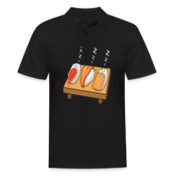 Sushi Sleeps on Table Kawaii Sweet - Men's Polo Shirt - black - Front - Kai (181cm)